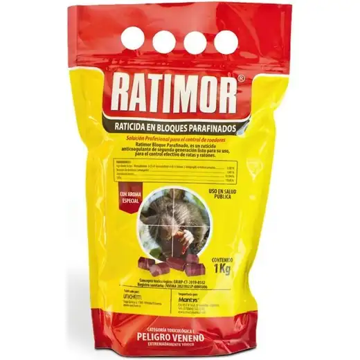 Ratimor Bloque Parafinado 1 kg — Control de roedores · FumiCenter Santa Marta