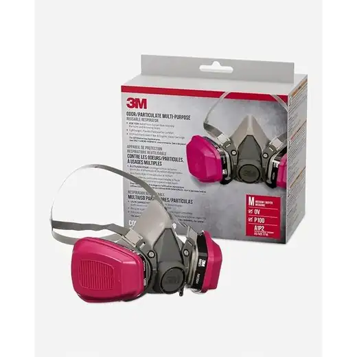 Respirador 3M 65021 P100/OV Media Cara — Mediano — Equipos, trampas y protección · FumiCenter Santa Marta